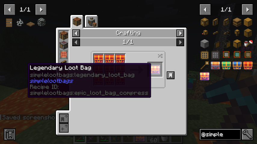 Image: a legendary loot bag can hold artifacts
