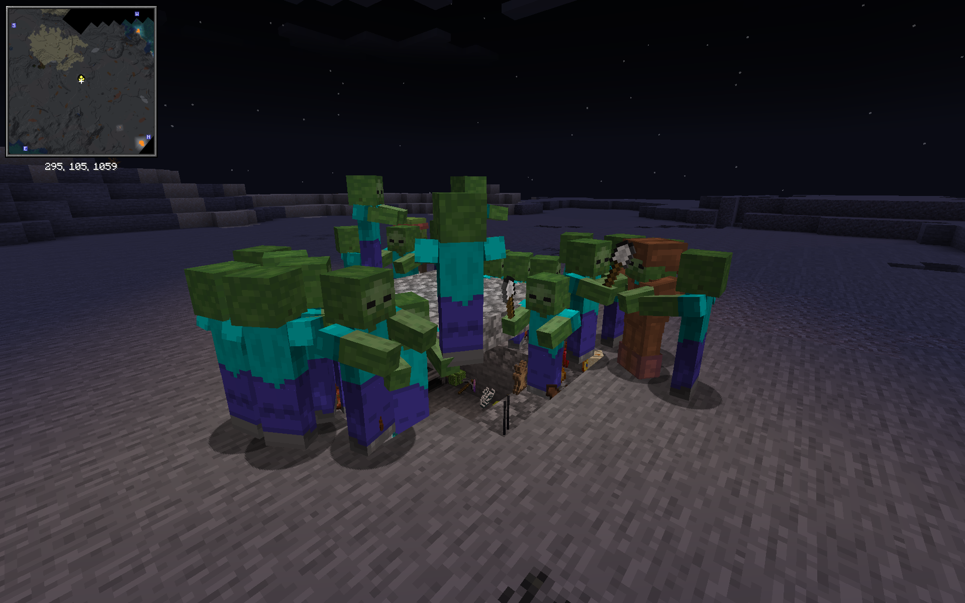 Image: early-game zombie invasion